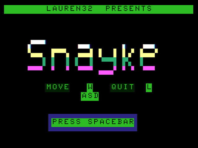 Title screen (16K version)